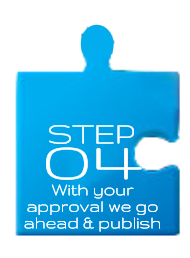 STEP  04 With your  approval we go ahead & publish